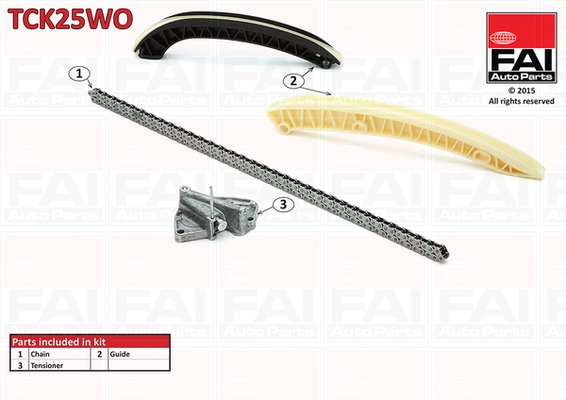 FAI AutoParts vezérműlánc készlet - TCK25WO - TothCarparts