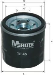 MFILTER olajszűrő - TF 45 - TothCarparts