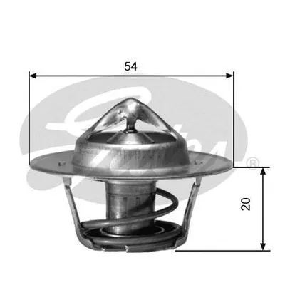 GATES-AU termosztát, hűtőfolyadék - TH00182G1 - TothCarparts