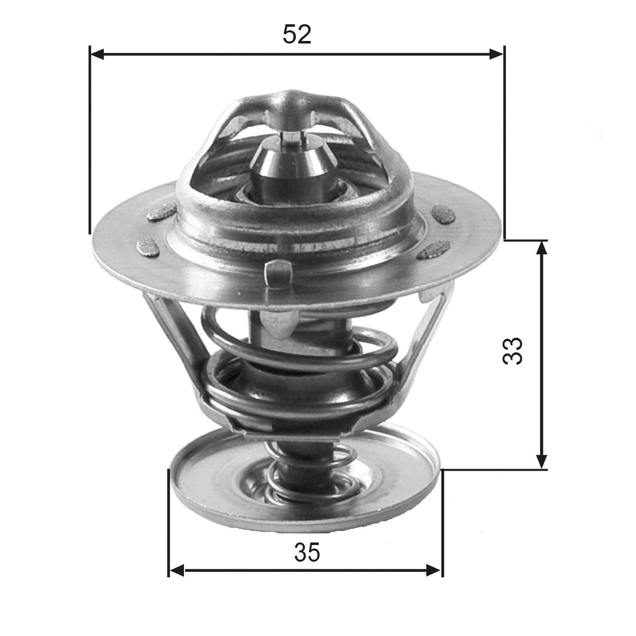 GATES termosztát, hűtőfolyadék - TH12588G1 - TothCarparts