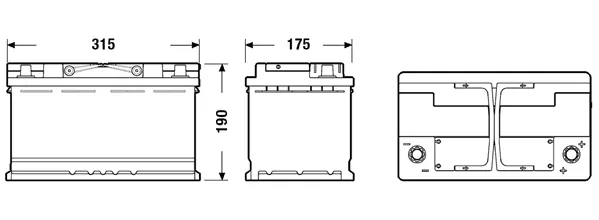 TUDOR Indító akkumulátor - TK800 - TothCarparts