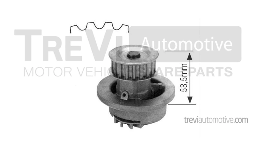 TREVI AUTOMOTIVE Vízszivattyú, motorhűtés - TP542 - TothCarparts