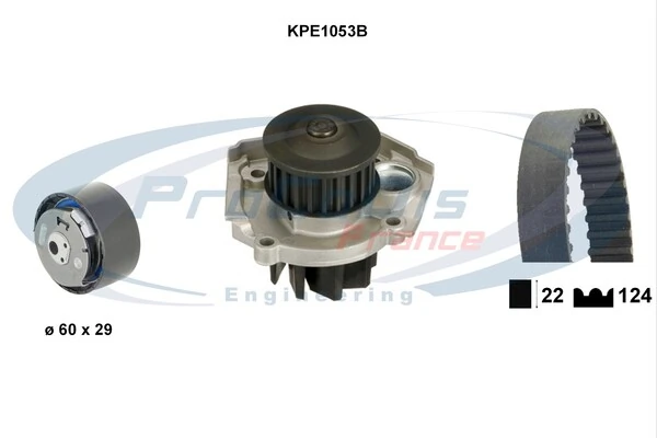 PROCODIS FRANCE Vízpumpa + fogasszíj készlet - KPE1053B - TothCarparts