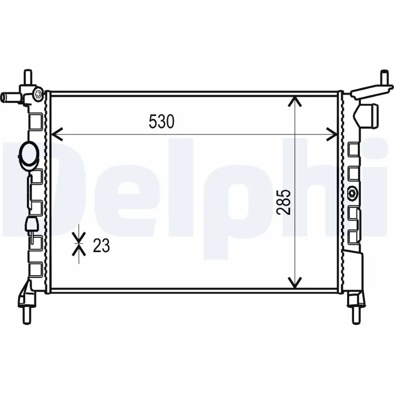 DELPHI hűtő, motorhűtés - TSP0524014 - TothCarparts