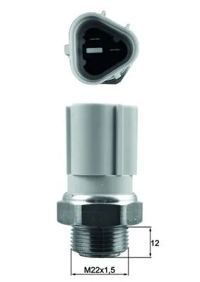 MAHLE hőkapcsoló, hűtőventilátor - TSW 57 - TothCarparts
