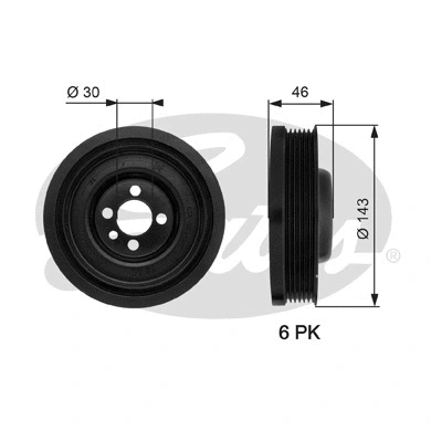GATES Szíjtárcsa, főtengely - TVD1040 - TothCarparts