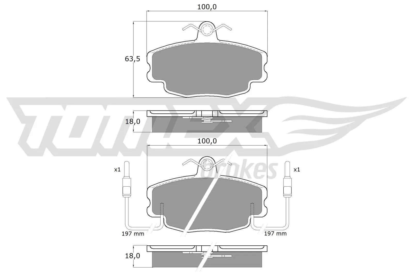 TOMEX Brakes fékbetétkészlet, tárcsafék - TX 10-48 - TothCarparts