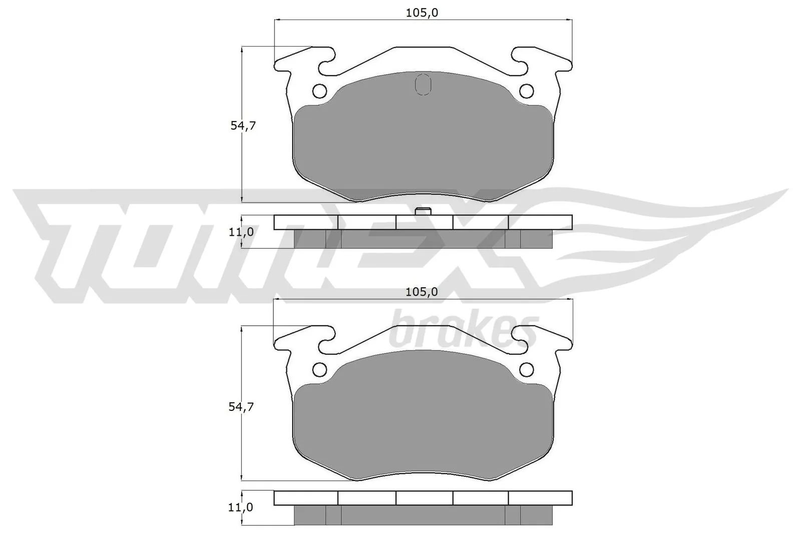 TOMEX Brakes fékbetétkészlet, tárcsafék - TX 10-502 - TothCarparts