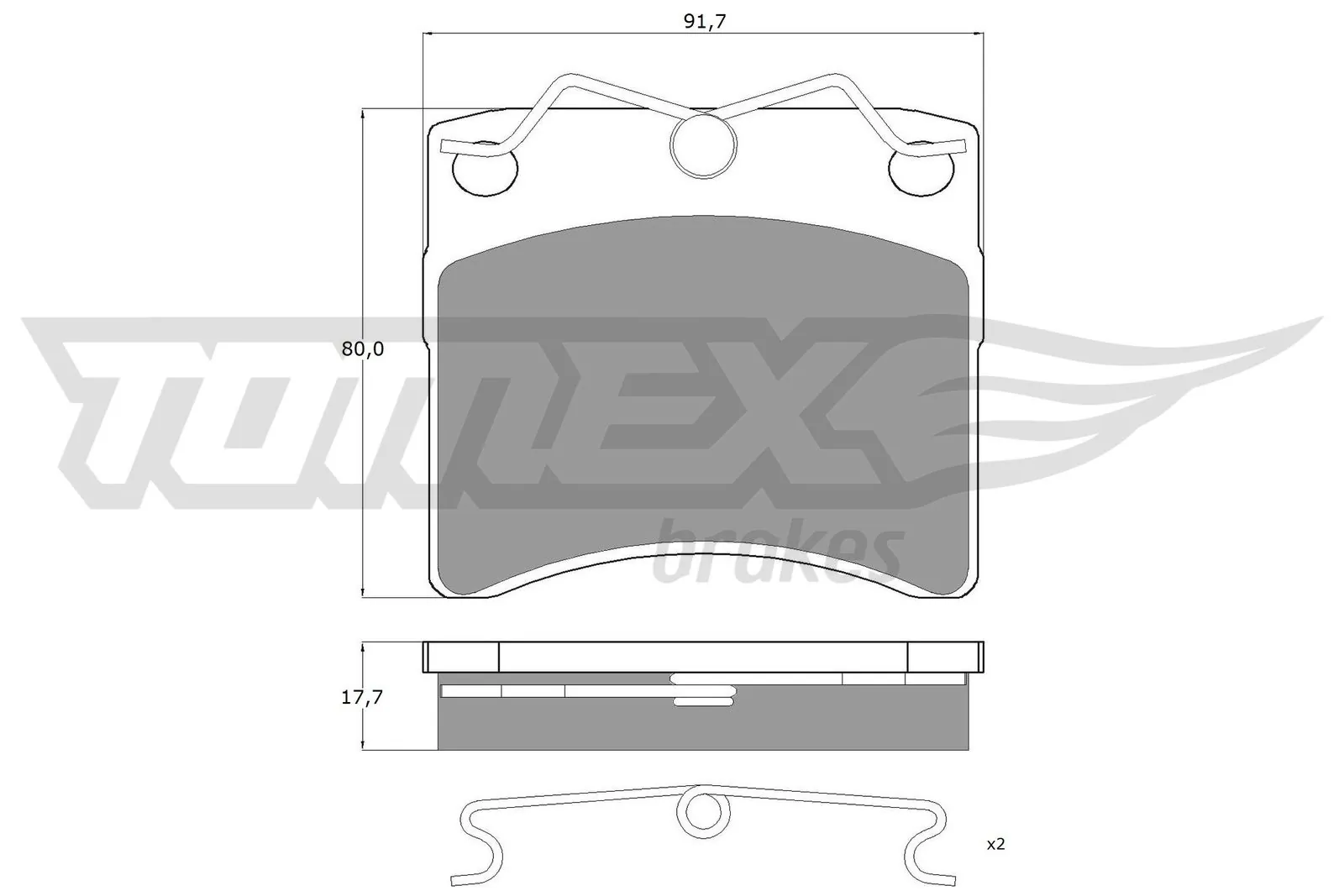 TOMEX Brakes fékbetétkészlet, tárcsafék - TX 10-64 - TothCarparts