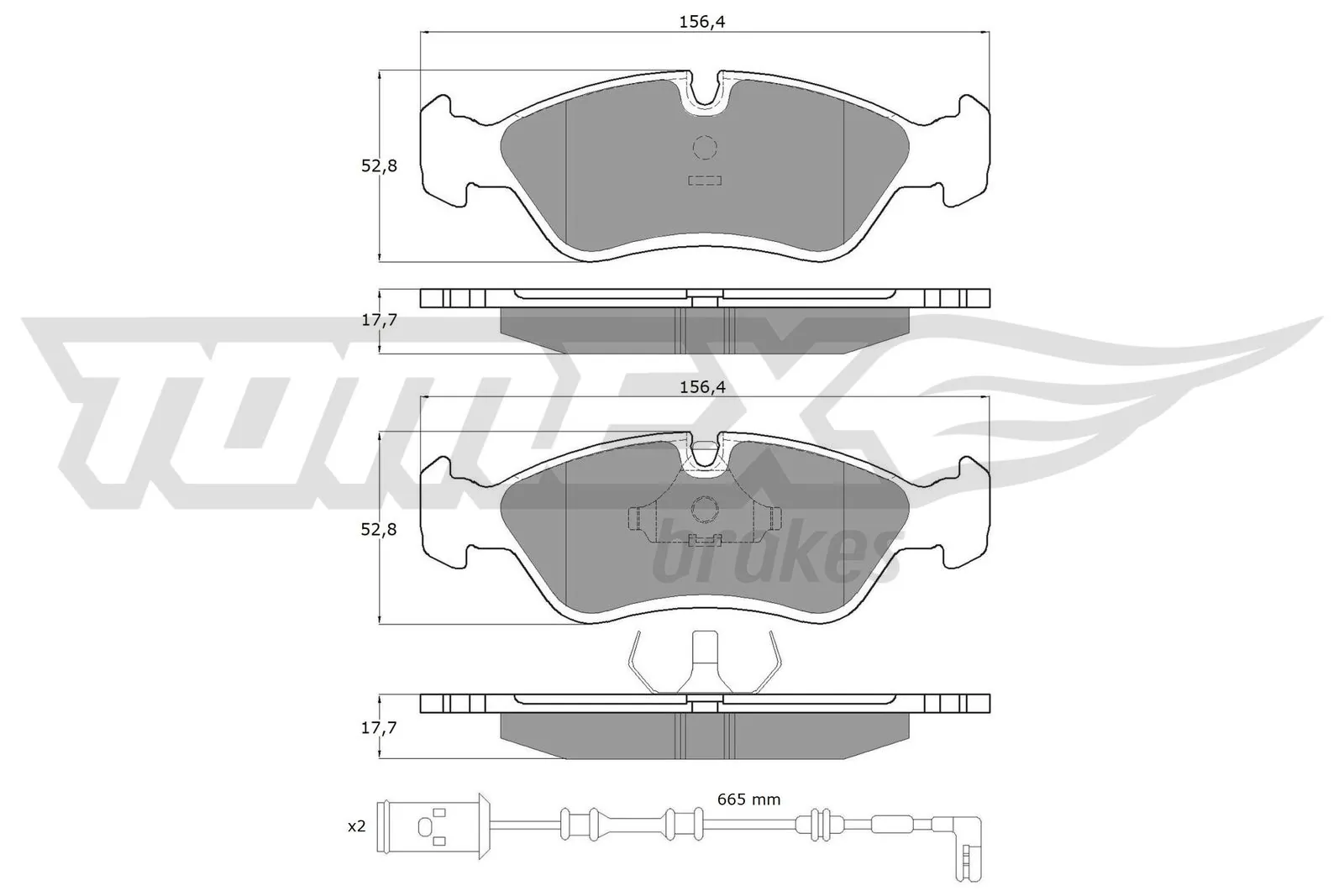 TOMEX Brakes fékbetétkészlet, tárcsafék - TX 10-682 - TothCarparts