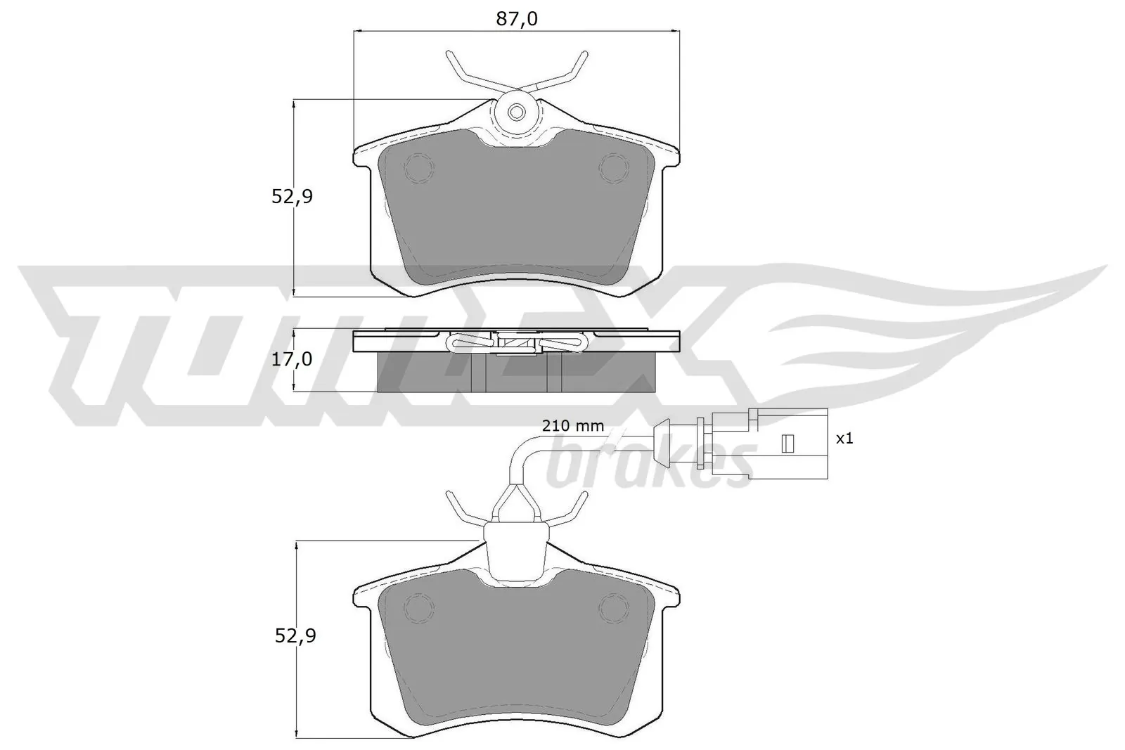 TOMEX Brakes fékbetétkészlet, tárcsafék - TX 10-782 - TothCarparts