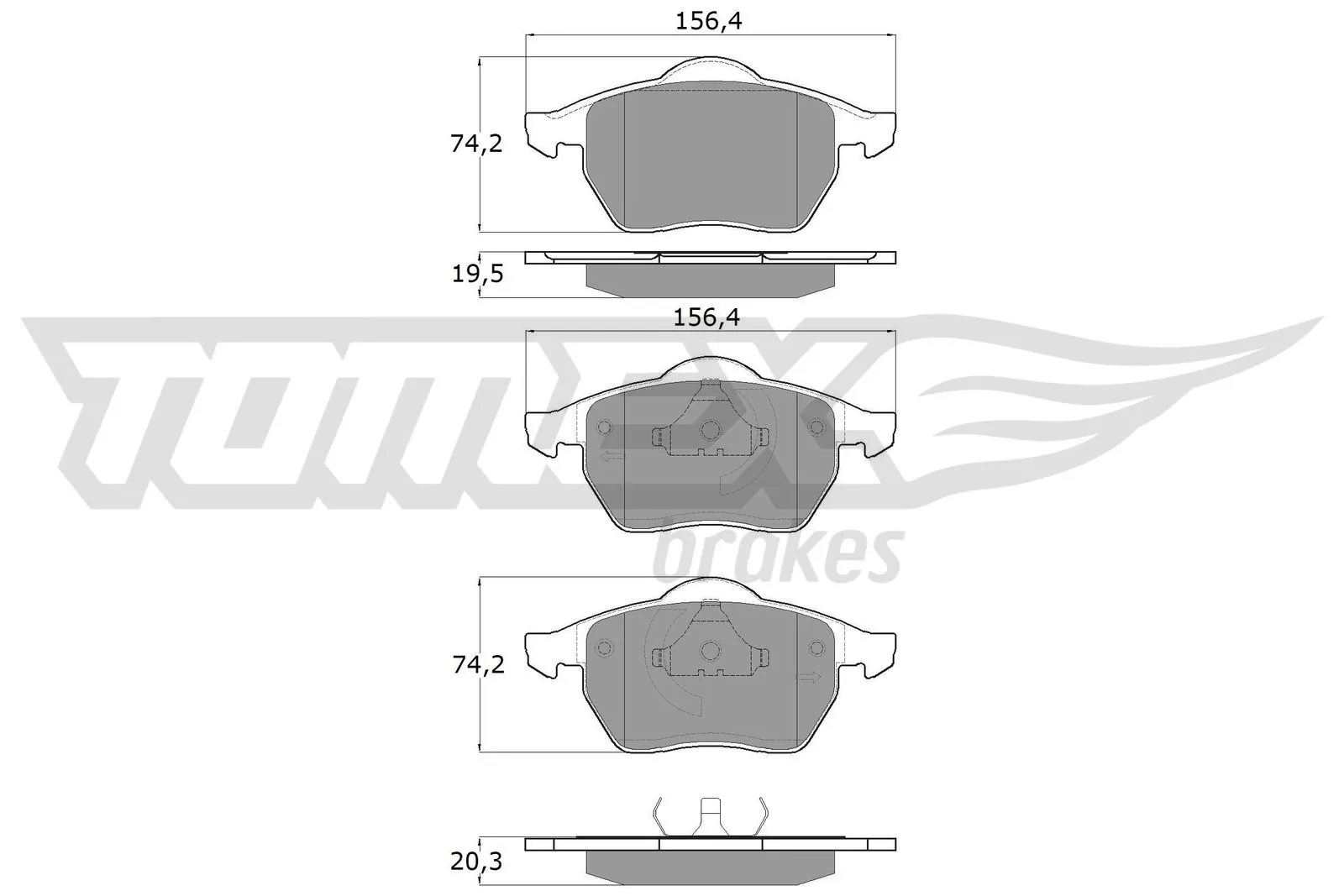 TOMEX Brakes fékbetétkészlet, tárcsafék - TX 10-94 - TothCarparts