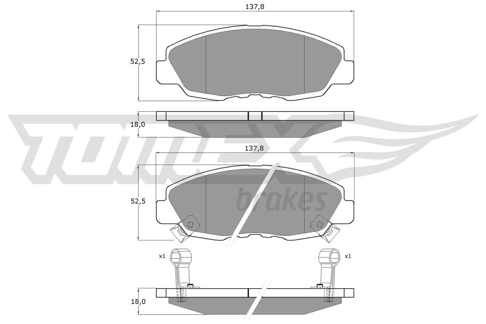 TOMEX Brakes fékbetétkészlet, tárcsafék - TX 10-98 - TothCarparts