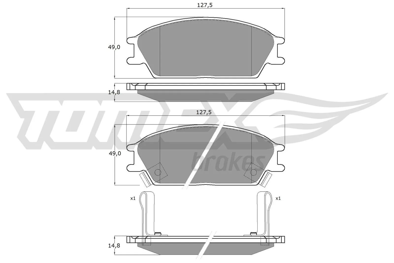 TOMEX Brakes fékbetétkészlet, tárcsafék - TX 11-05 - TothCarparts
