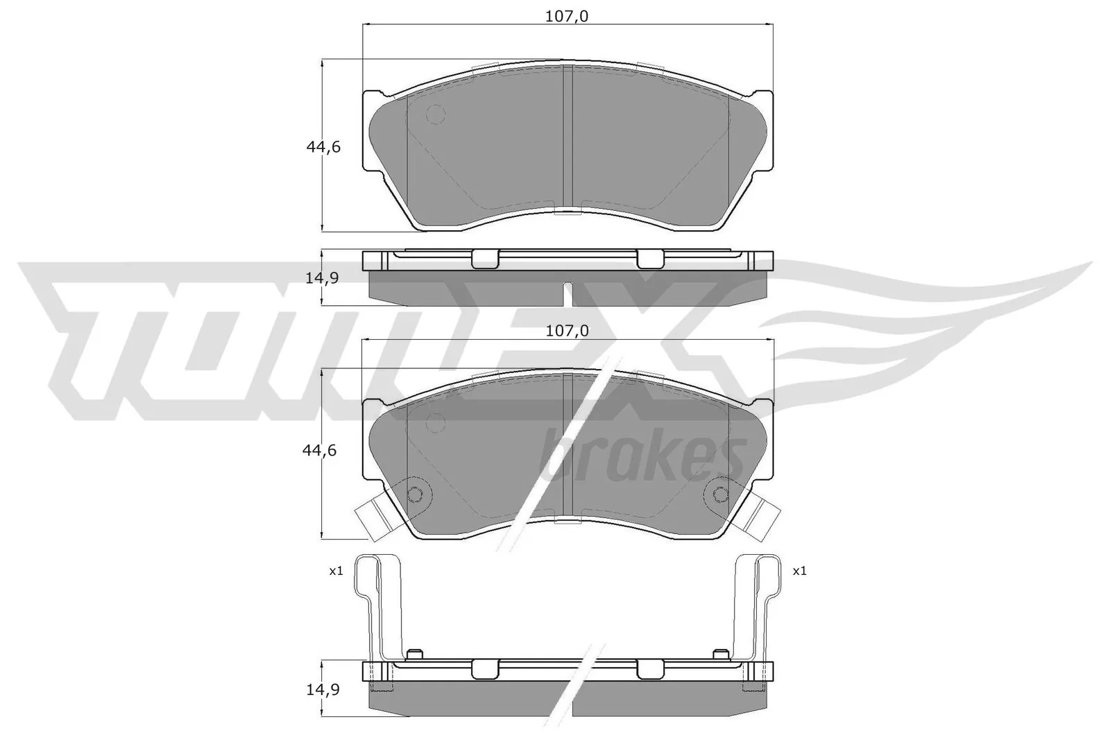 TOMEX Brakes fékbetétkészlet, tárcsafék - TX 11-08 - TothCarparts