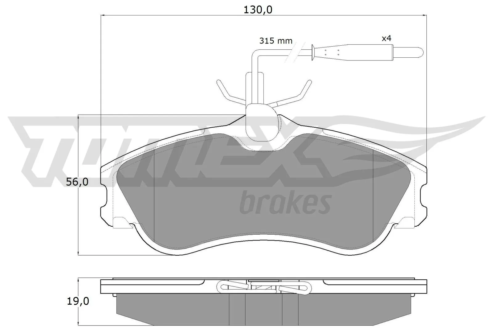 TOMEX Brakes fékbetétkészlet, tárcsafék - TX 11-12 - TothCarparts