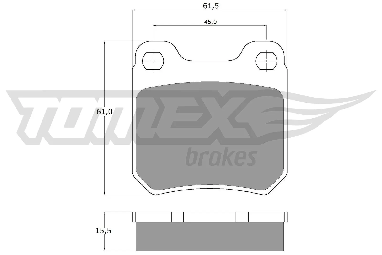 TOMEX Brakes fékbetétkészlet, tárcsafék - TX 11-60 - TothCarparts