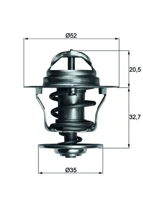 MAHLE termosztát, hűtőfolyadék - TX 12 88D - TothCarparts