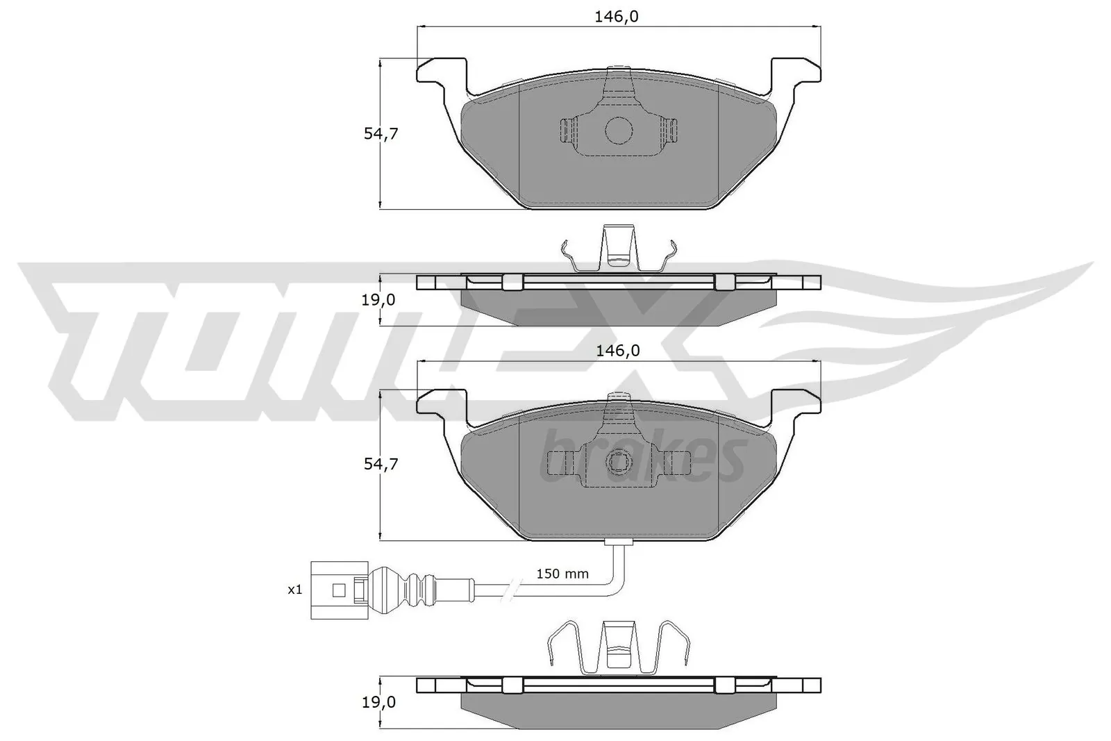 TOMEX Brakes fékbetétkészlet, tárcsafék - TX 12-11 - TothCarparts