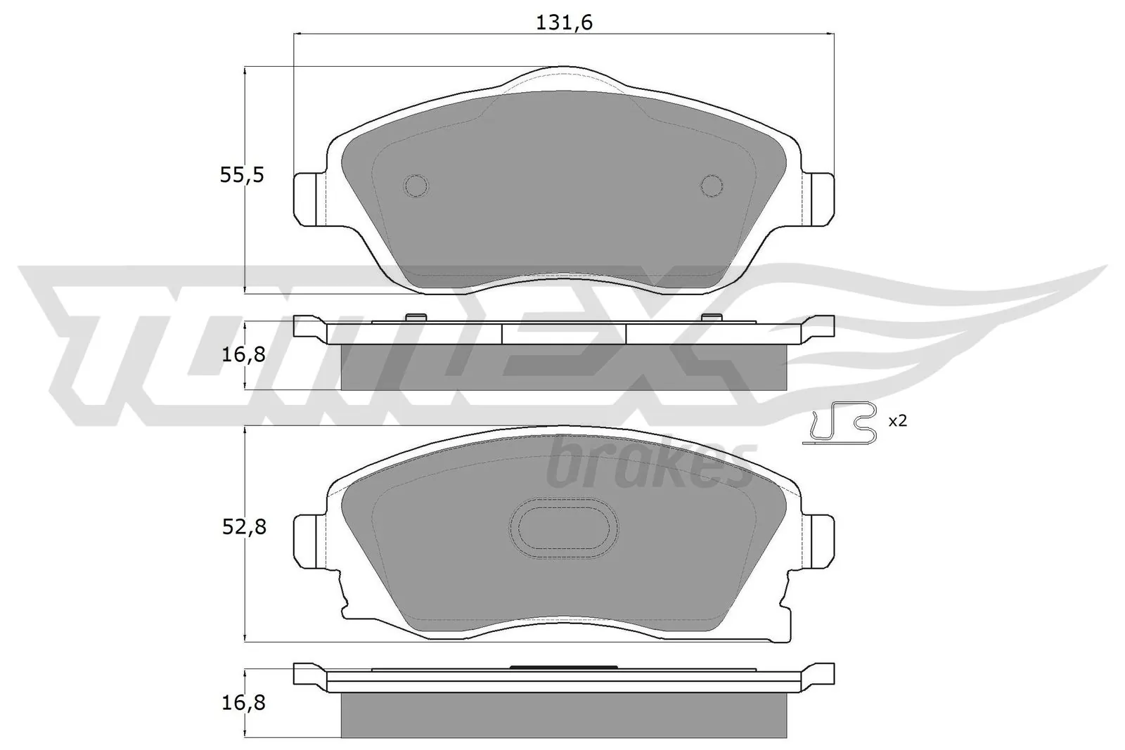 TOMEX Brakes fékbetétkészlet, tárcsafék - TX 12-19 - TothCarparts