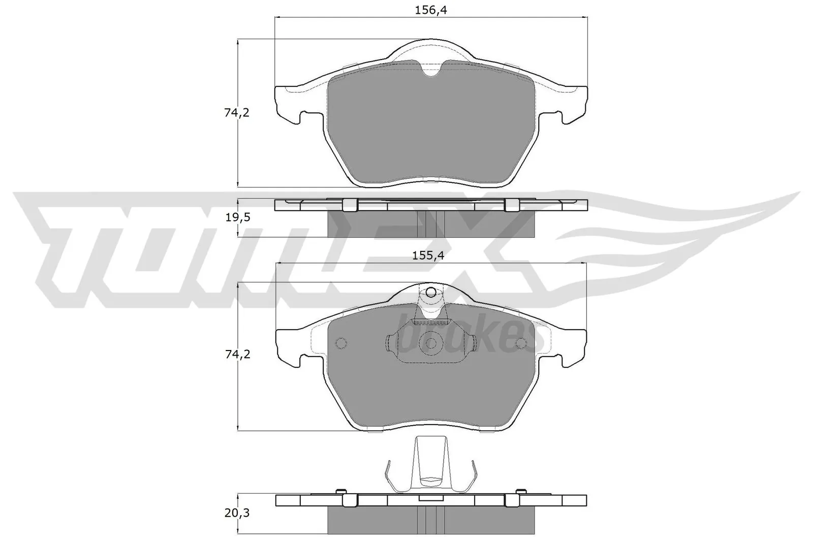 TOMEX Brakes fékbetétkészlet, tárcsafék - TX 12-25 - TothCarparts