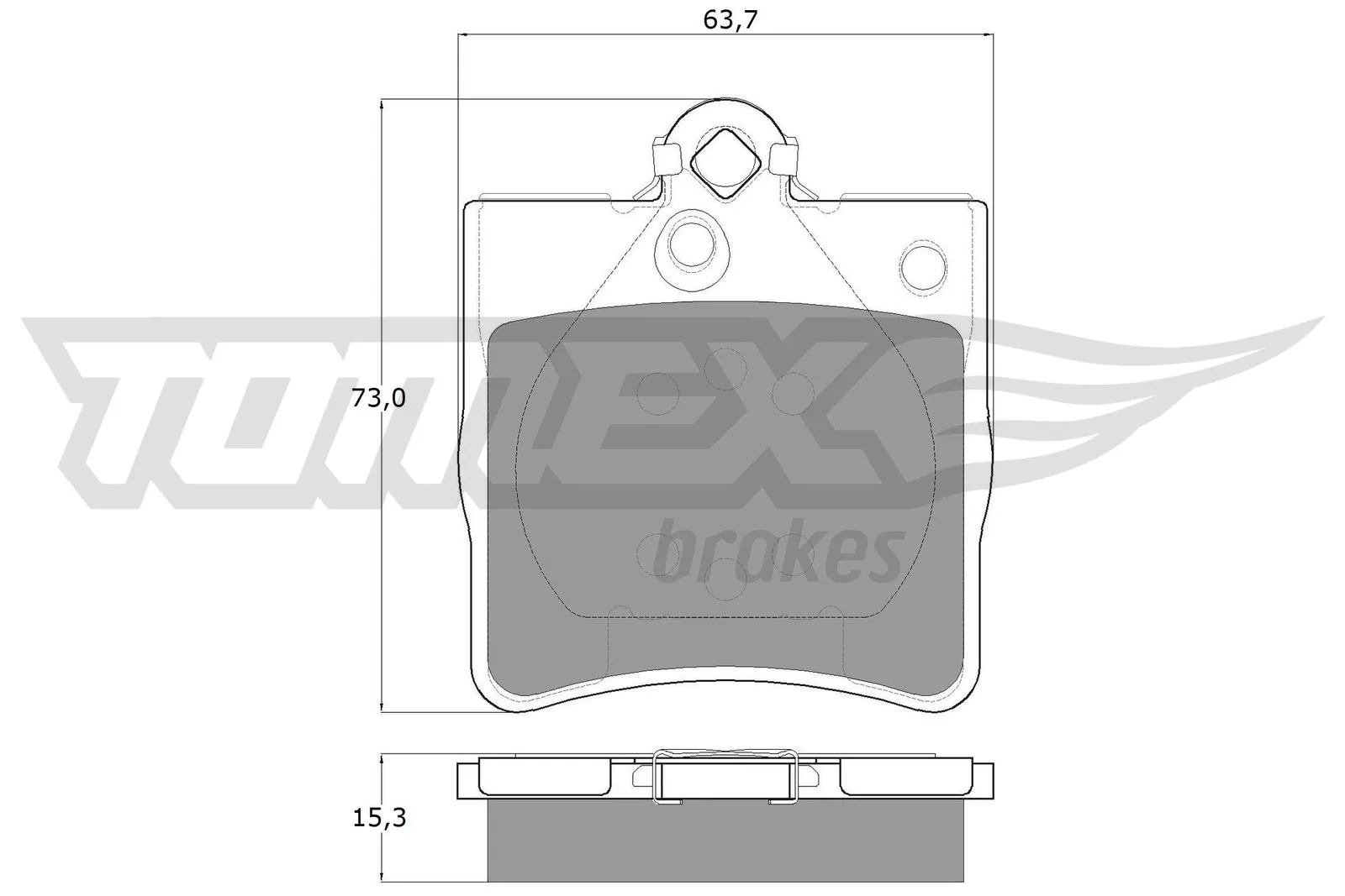 TOMEX Brakes fékbetétkészlet, tárcsafék - TX 12-29 - TothCarparts