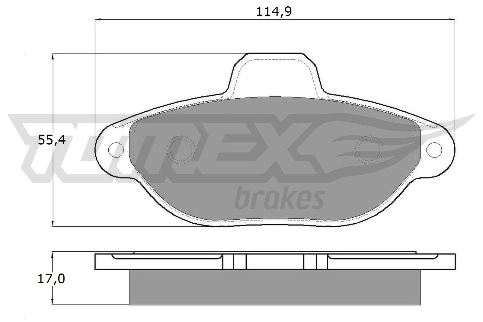 TOMEX Brakes fékbetétkészlet, tárcsafék - TX 12-41 - TothCarparts