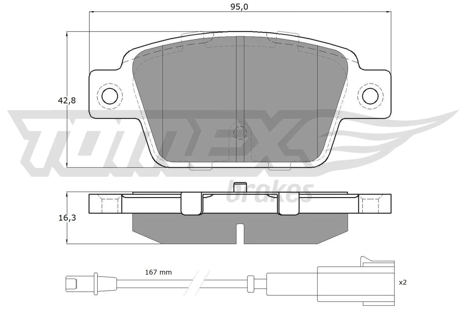 TOMEX Brakes fékbetétkészlet, tárcsafék - TX 12-511 - TothCarparts