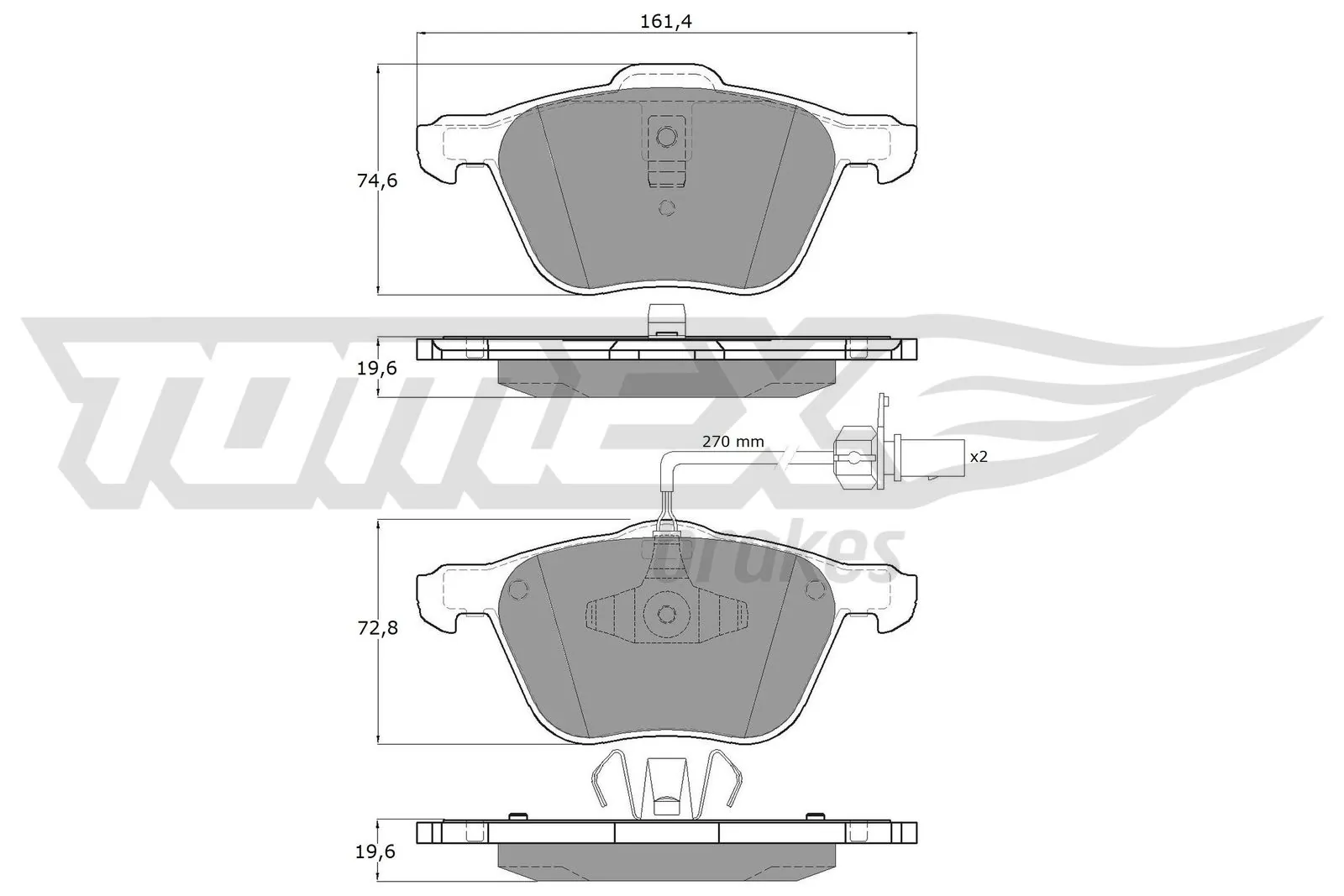 TOMEX Brakes fékbetétkészlet, tárcsafék - TX 12-56 - TothCarparts