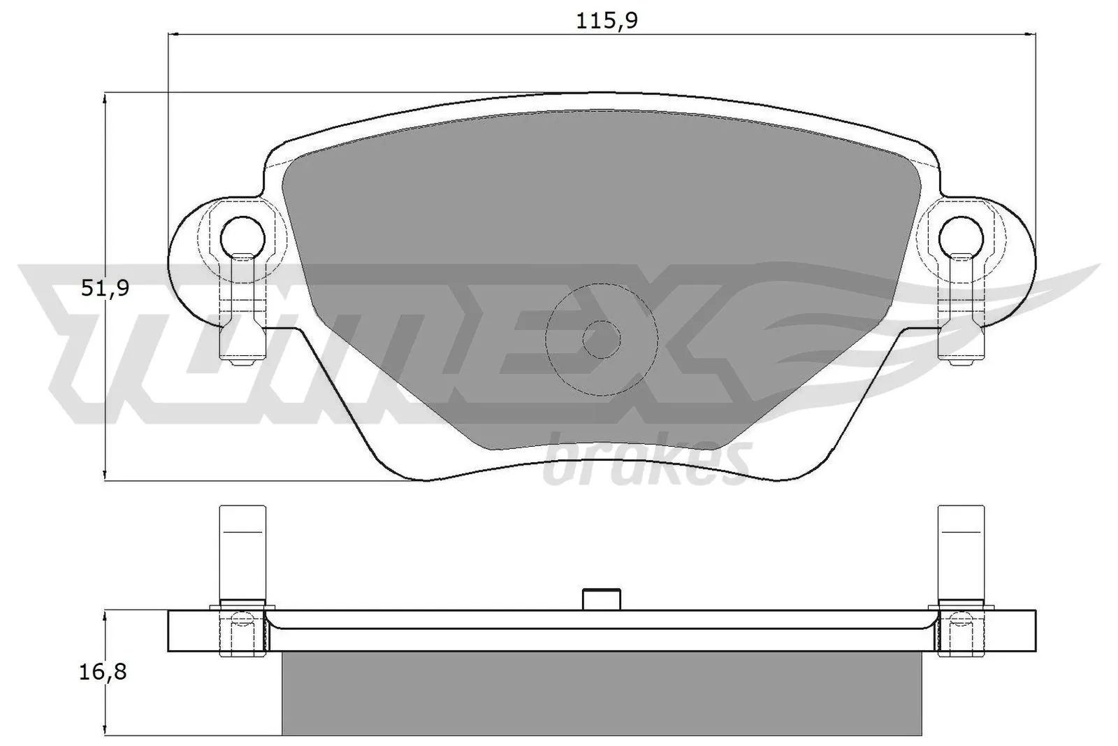 TOMEX Brakes fékbetétkészlet, tárcsafék - TX 12-59 - TothCarparts