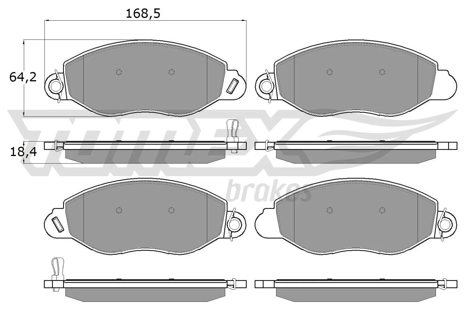 TOMEX Brakes fékbetétkészlet, tárcsafék - TX 12-61 - TothCarparts