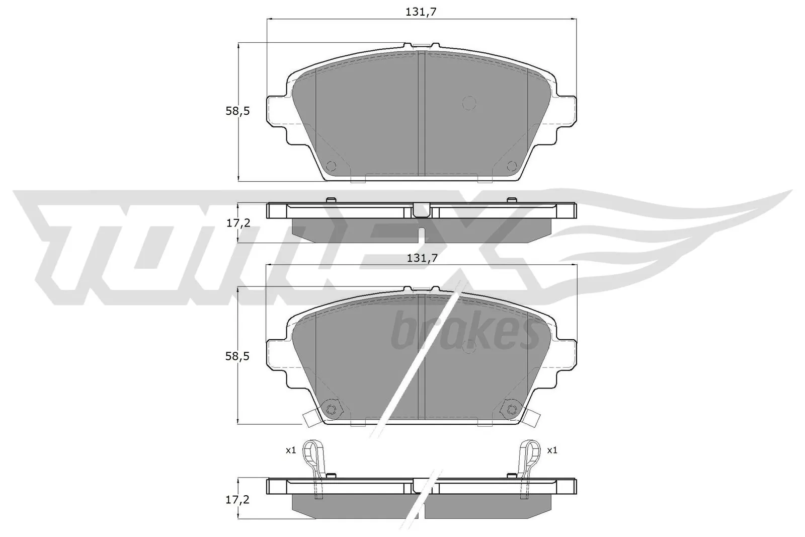 TOMEX Brakes fékbetétkészlet, tárcsafék - TX 12-63 - TothCarparts