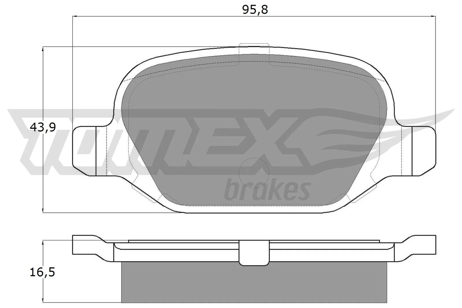 TOMEX Brakes fékbetétkészlet, tárcsafék - TX 12-70 - TothCarparts