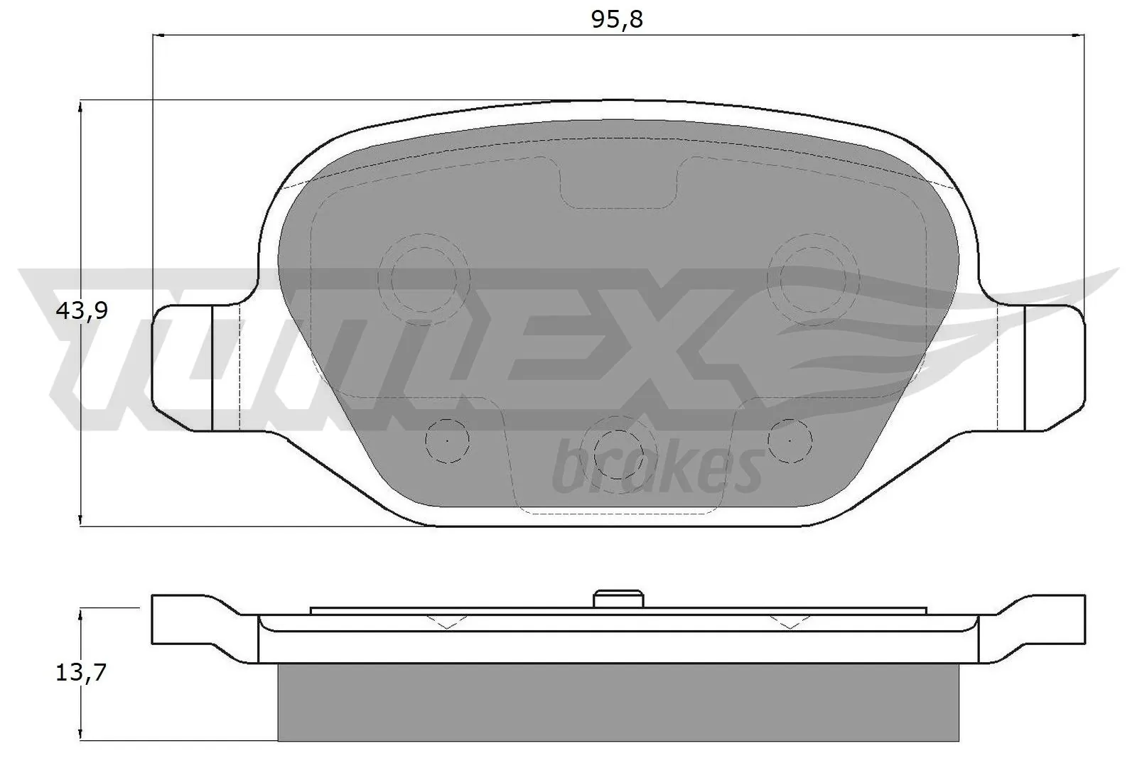 TOMEX Brakes fékbetétkészlet, tárcsafék - TX 12-701 - TothCarparts