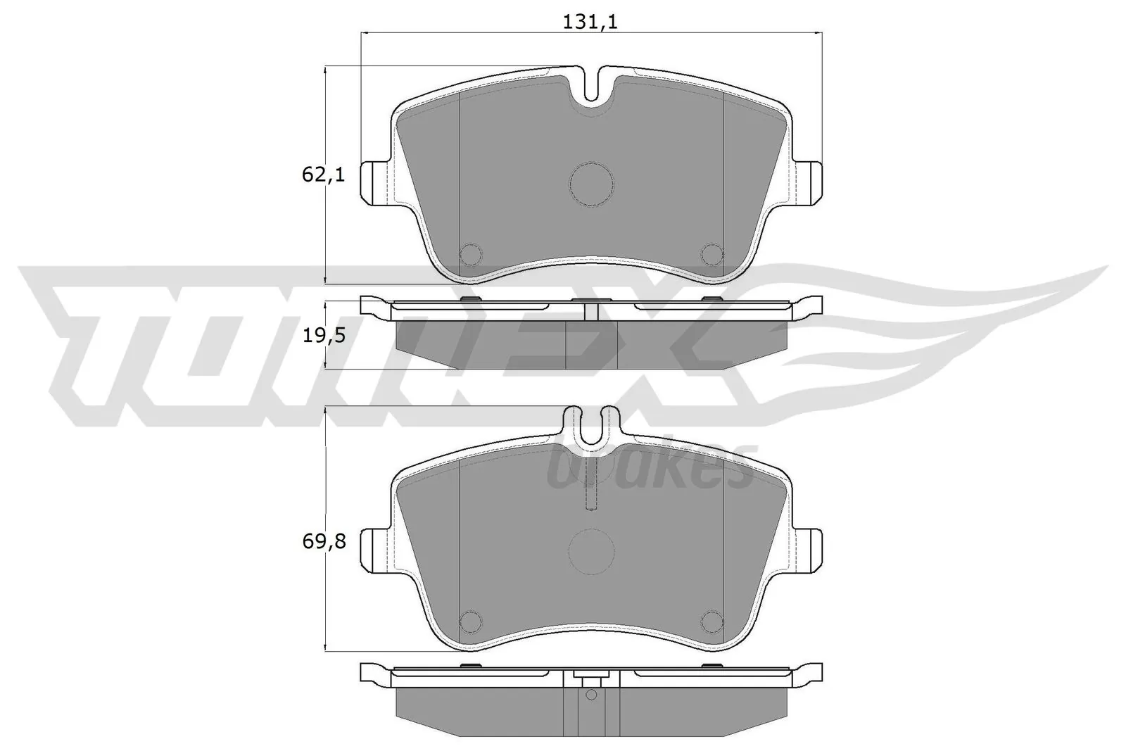 TOMEX Brakes fékbetétkészlet, tárcsafék - TX 12-78 - TothCarparts