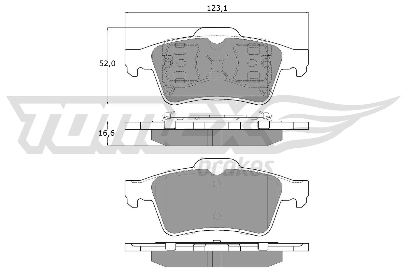 TOMEX Brakes fékbetétkészlet, tárcsafék - TX 12-95 - TothCarparts