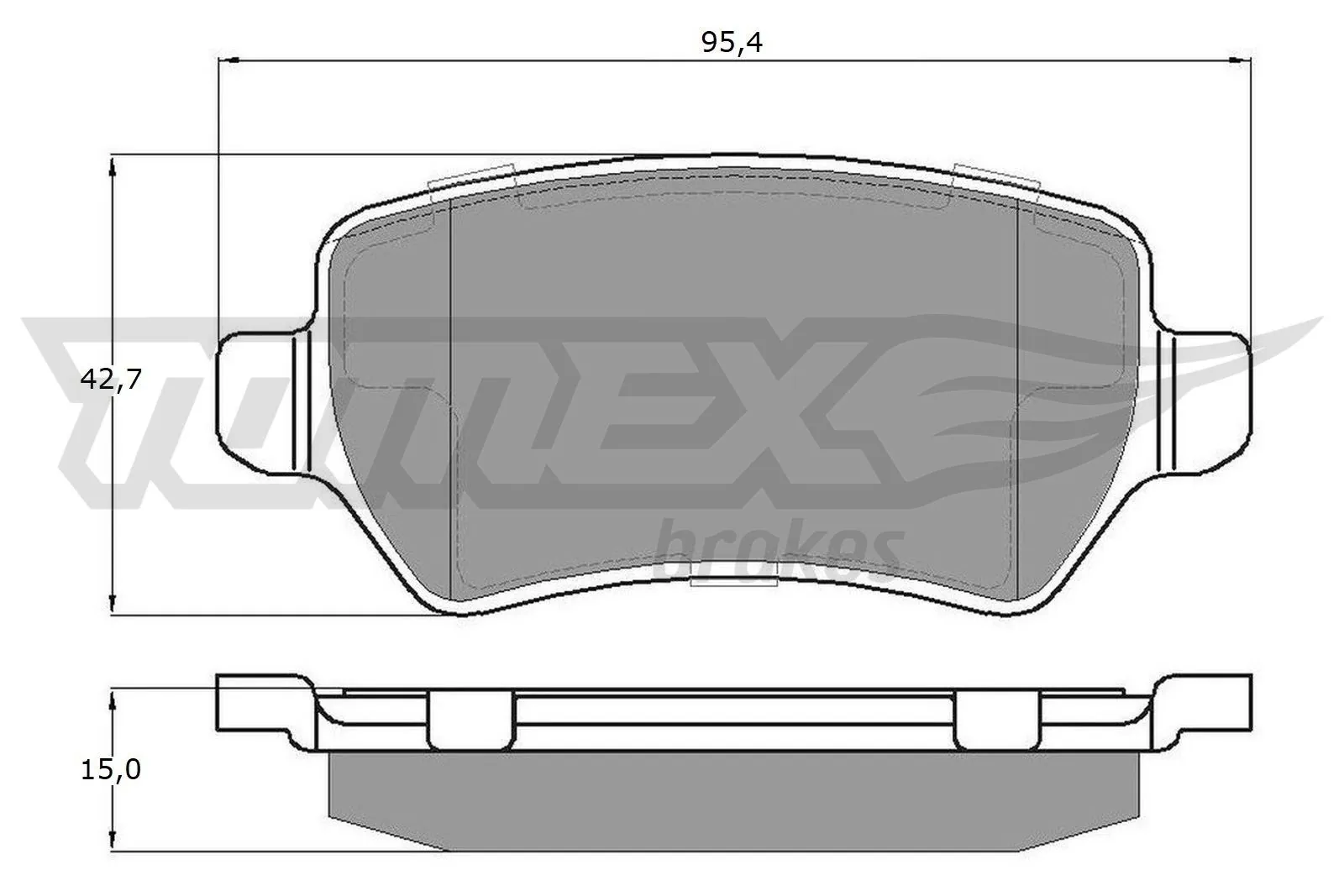 TOMEX Brakes fékbetétkészlet, tárcsafék - TX 12-971 - TothCarparts