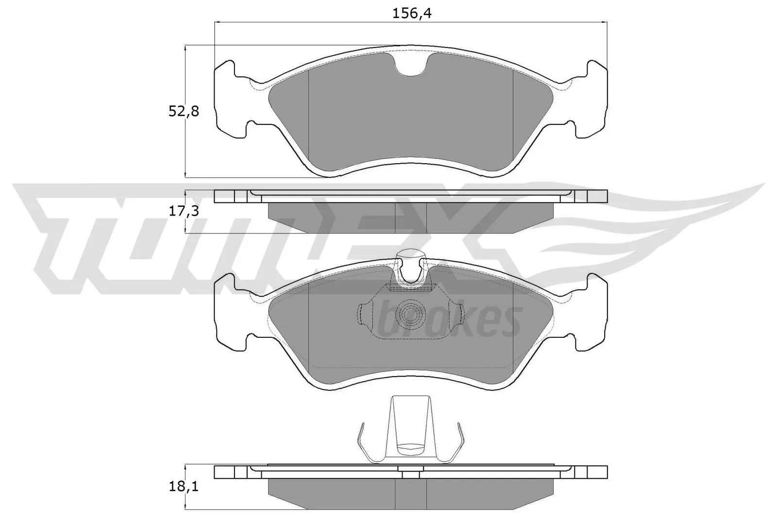 TOMEX Brakes fékbetétkészlet, tárcsafék - TX 12-98 - TothCarparts