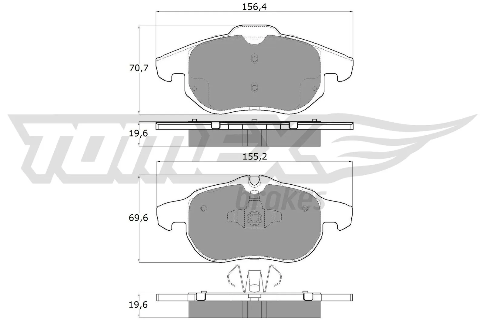 TOMEX Brakes fékbetétkészlet, tárcsafék - TX 13-04 - TothCarparts