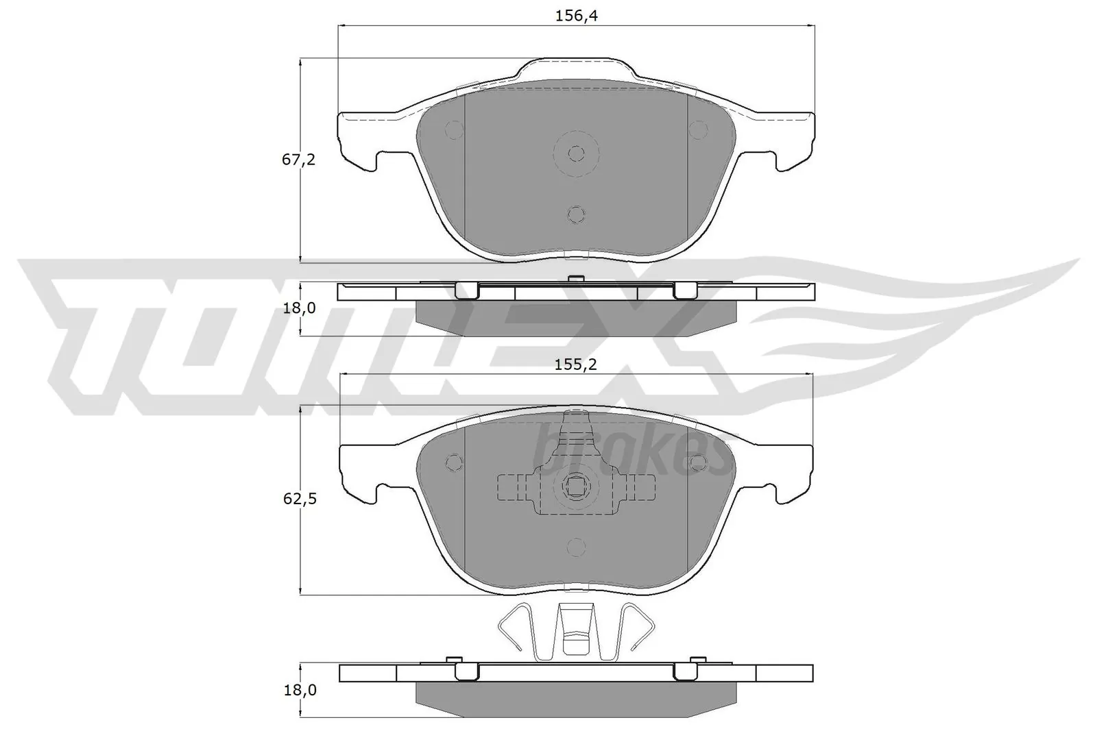 TOMEX Brakes fékbetétkészlet, tárcsafék - TX 13-05 - TothCarparts