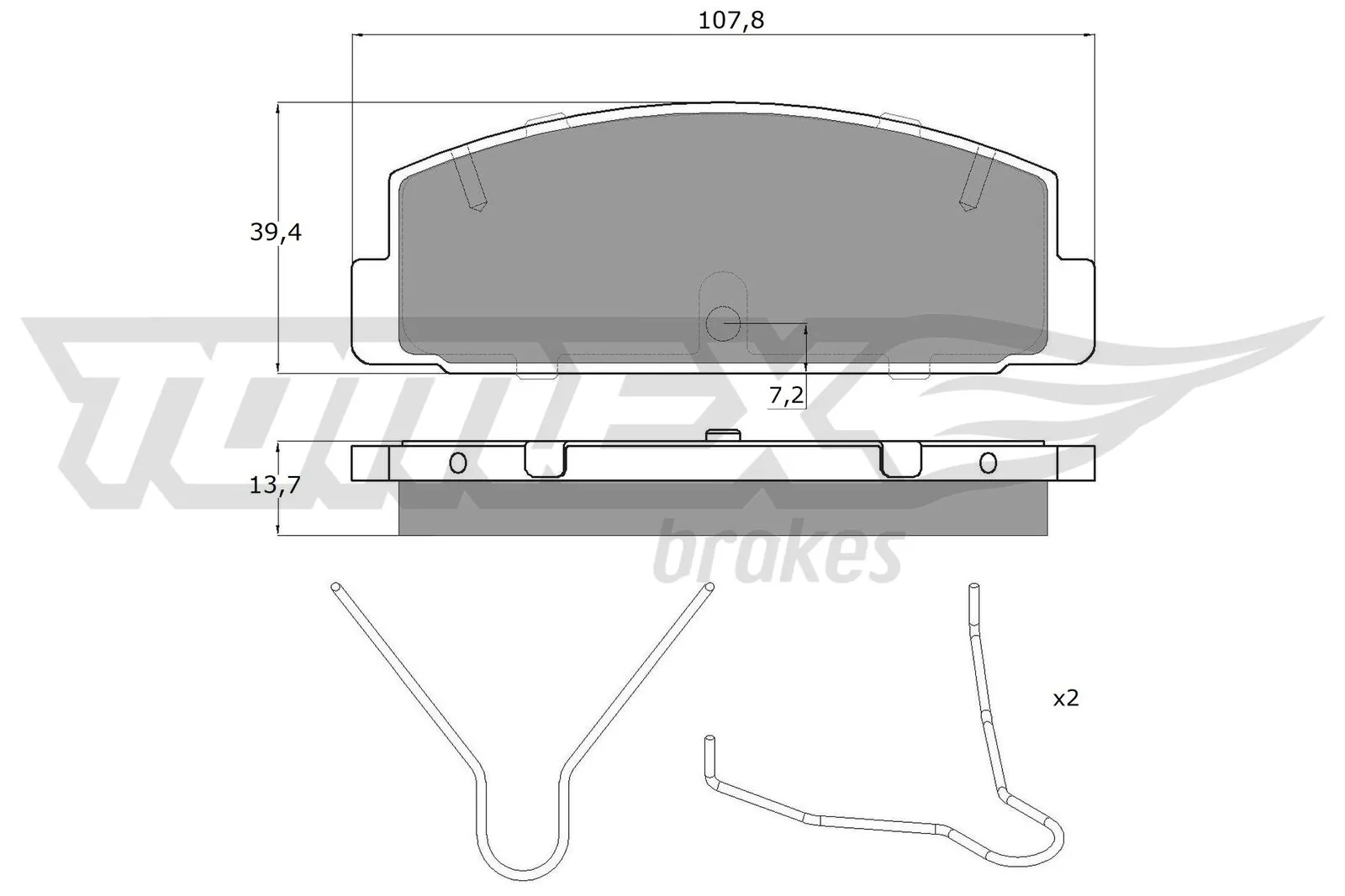 TOMEX Brakes fékbetétkészlet, tárcsafék - TX 13-06 - TothCarparts