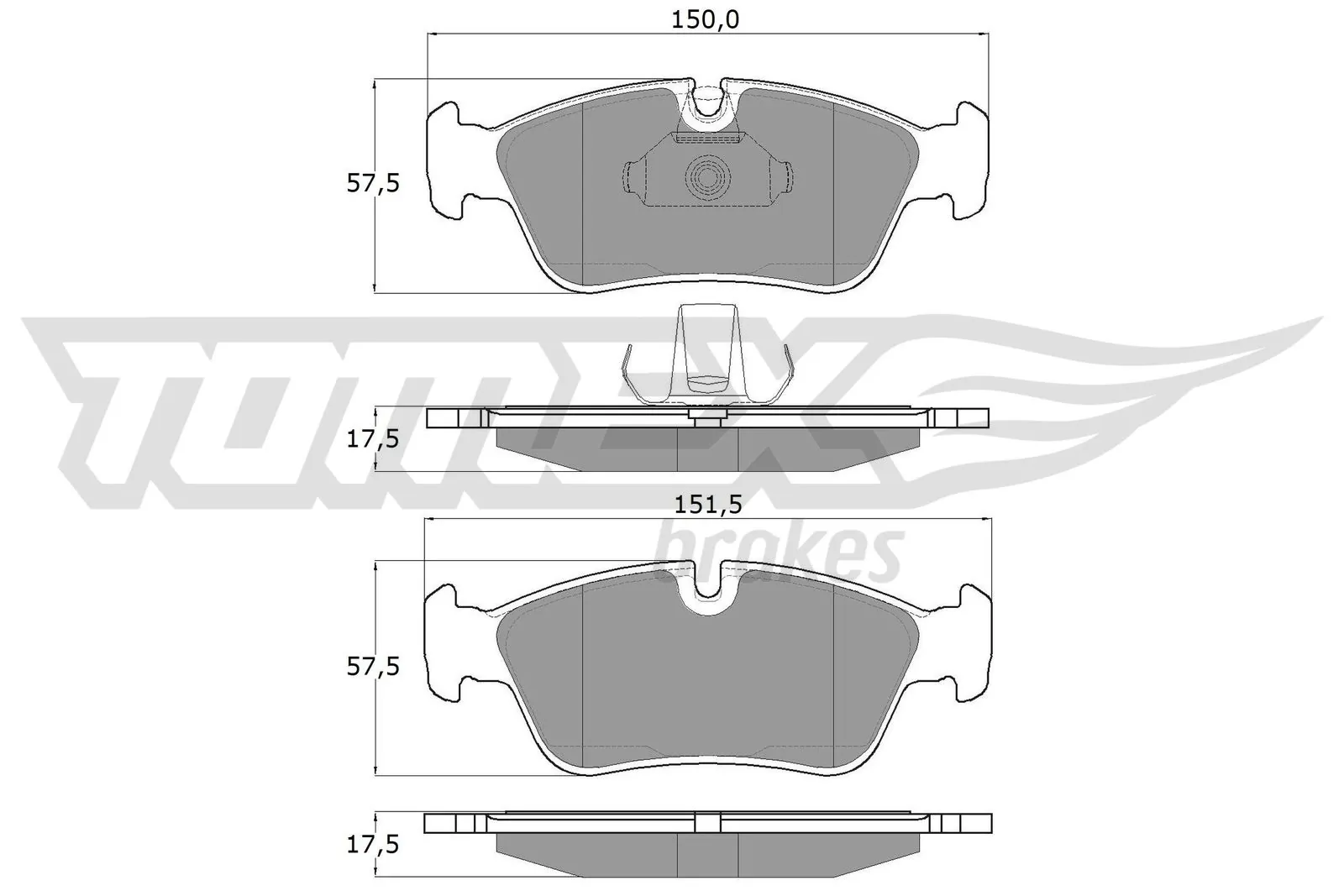 TOMEX Brakes fékbetétkészlet, tárcsafék - TX 13-16 - TothCarparts