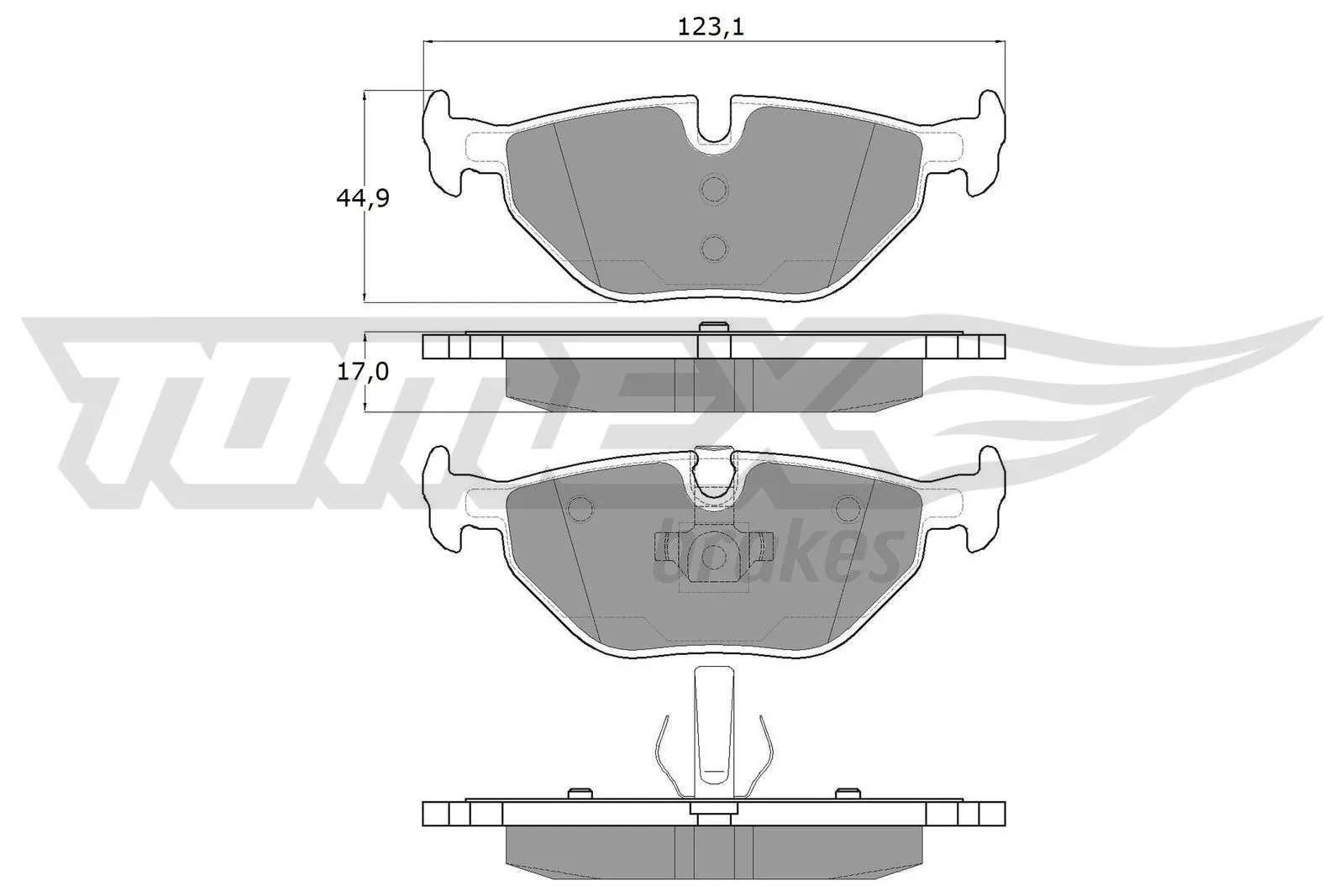 TOMEX Brakes fékbetétkészlet, tárcsafék - TX 13-17 - TothCarparts
