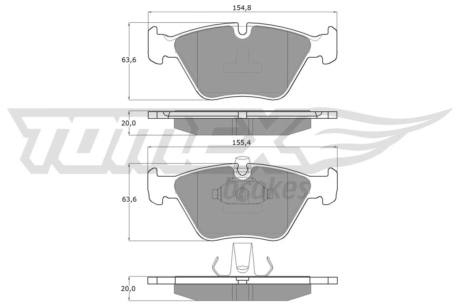 TOMEX Brakes fékbetétkészlet, tárcsafék - TX 13-18 - TothCarparts