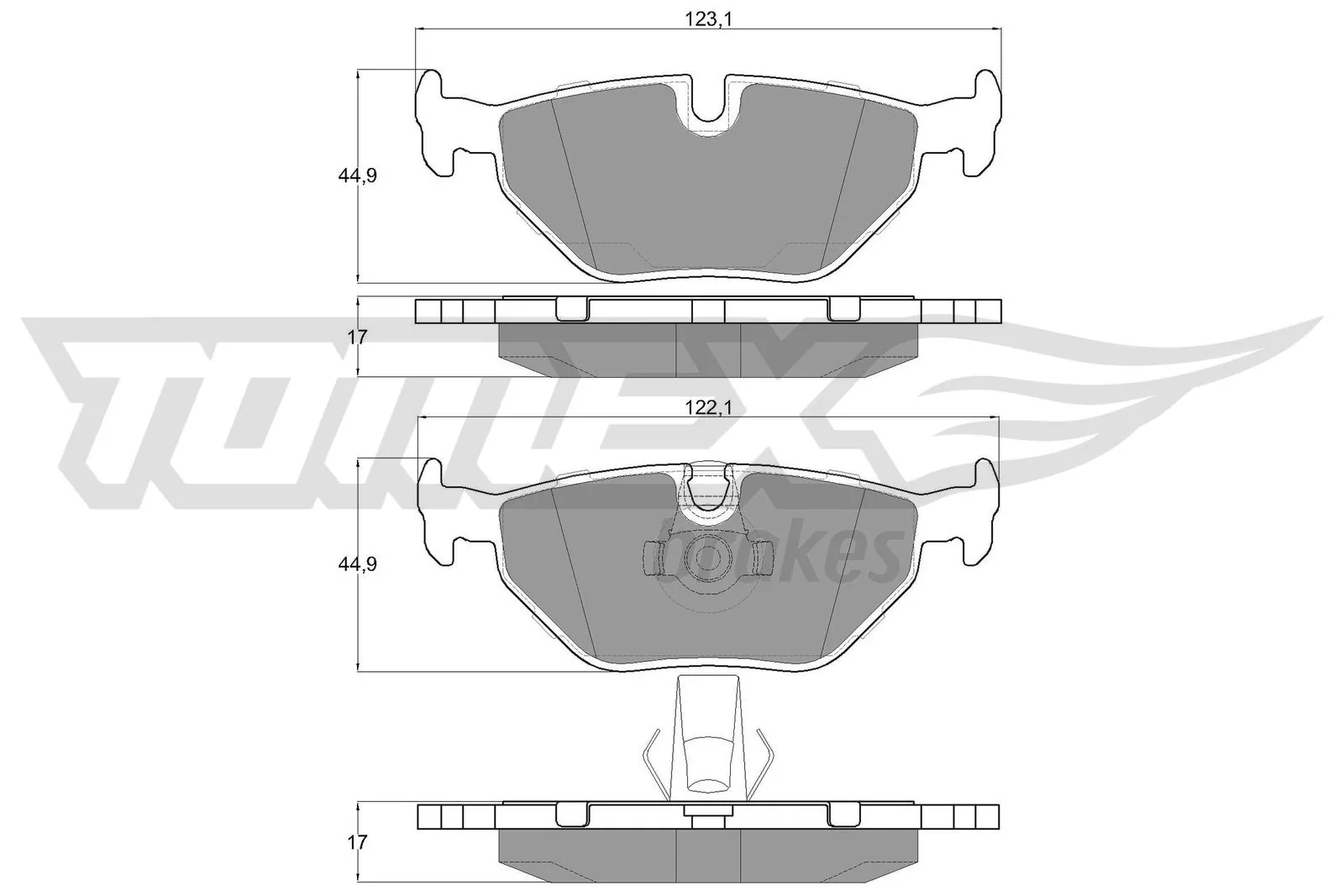 TOMEX Brakes fékbetétkészlet, tárcsafék - TX 13-21 - TothCarparts