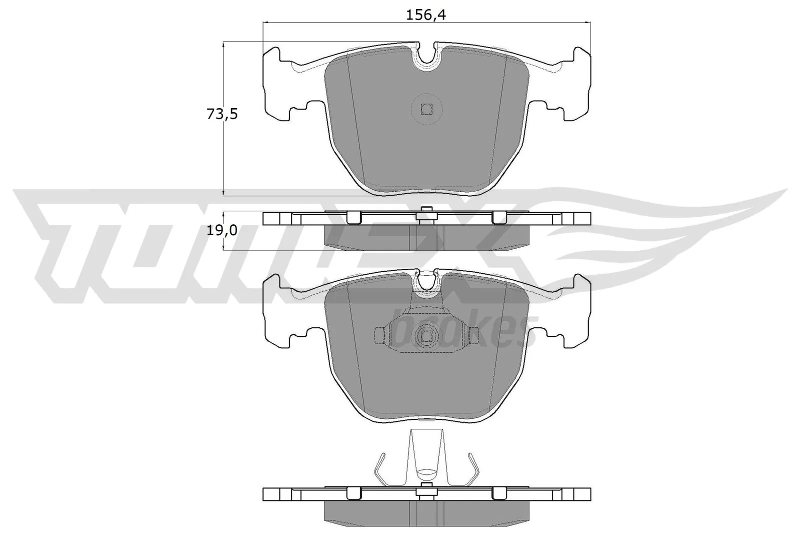 TOMEX Brakes fékbetétkészlet, tárcsafék - TX 13-23 - TothCarparts
