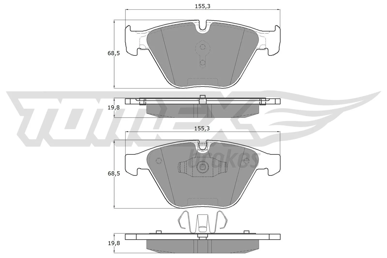 TOMEX Brakes fékbetétkészlet, tárcsafék - TX 13-251 - TothCarparts