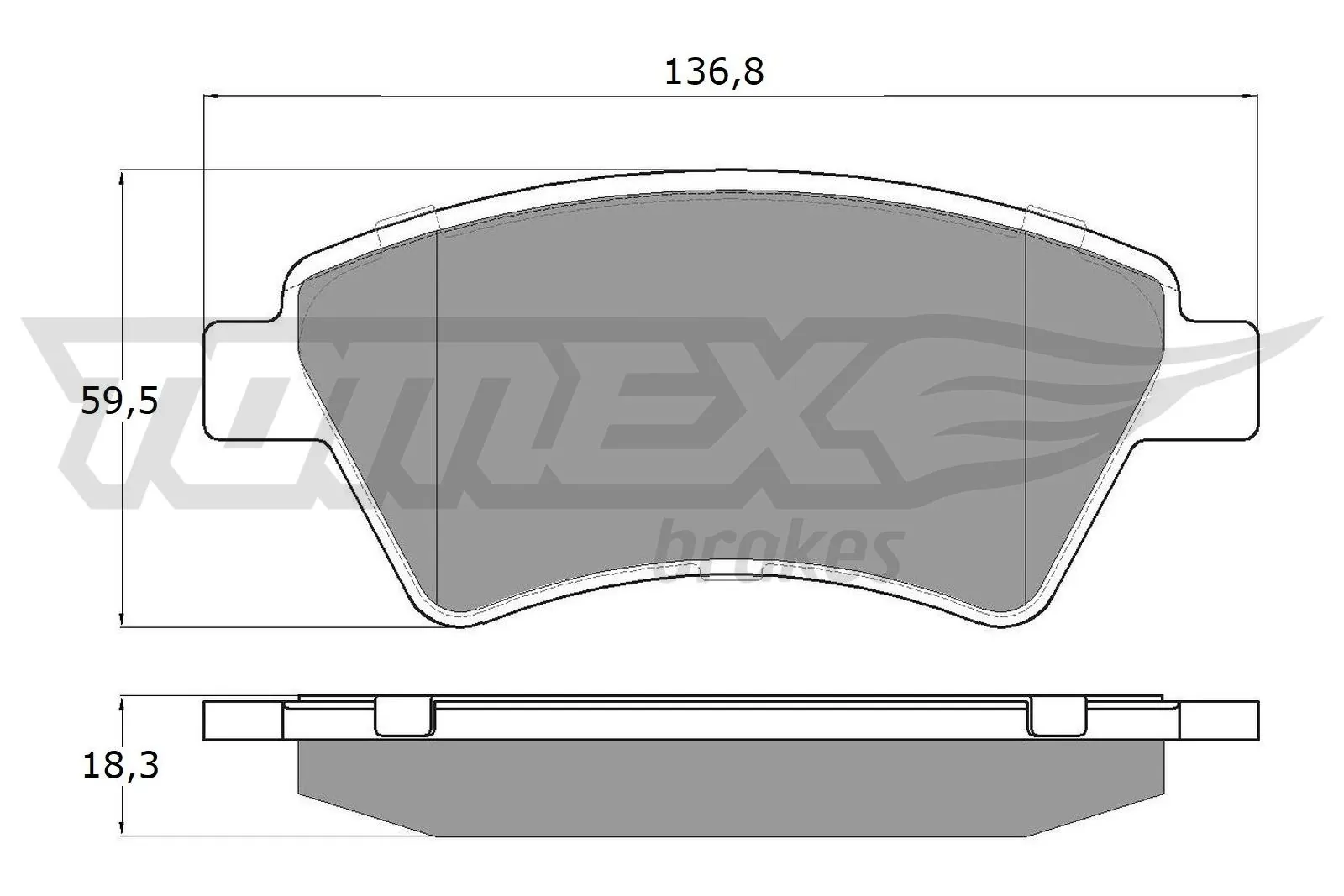 TOMEX Brakes fékbetétkészlet, tárcsafék - TX 13-54 - TothCarparts