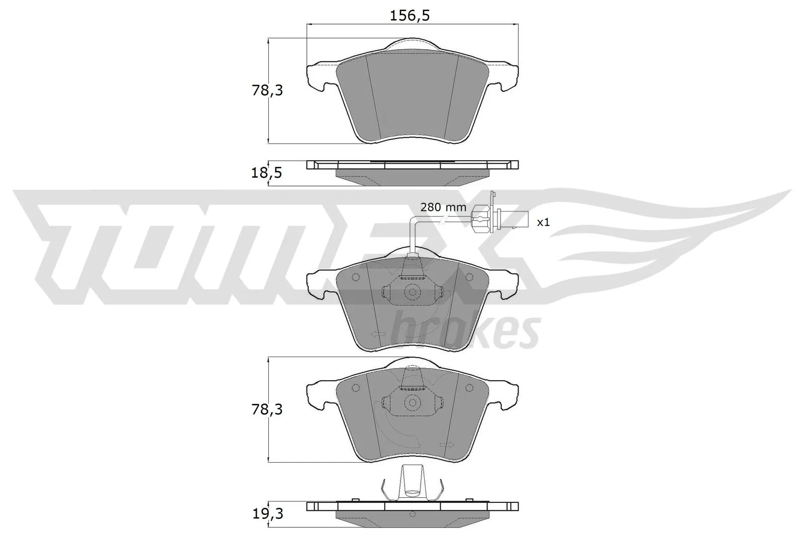 TOMEX Brakes fékbetétkészlet, tárcsafék - TX 13-58 - TothCarparts