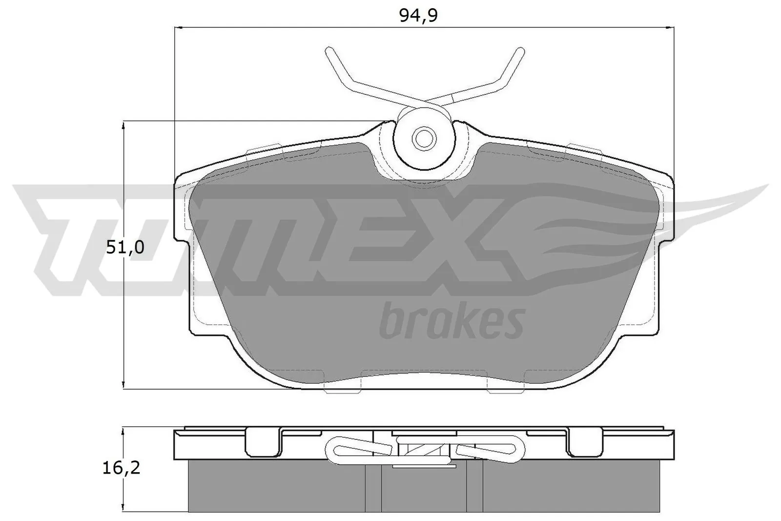 TOMEX Brakes fékbetétkészlet, tárcsafék - TX 13-90 - TothCarparts